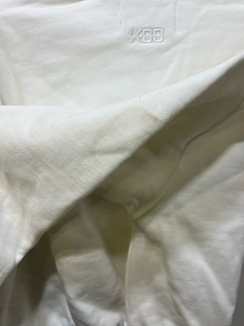 KBB Women's White Half-Zip Mock Neck Sweatshirt XS - see pics for condition - Picture 6 of 7